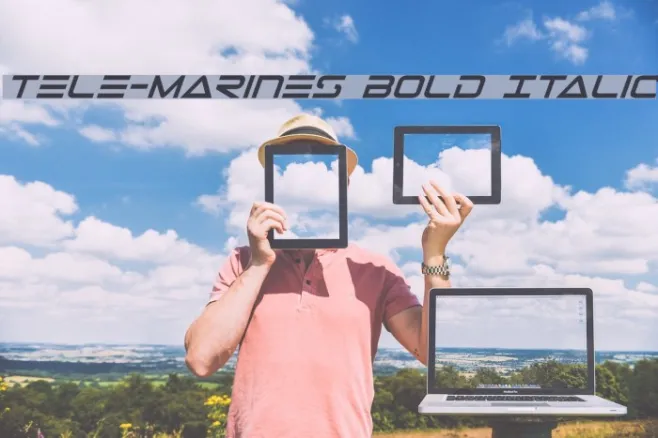 Tele-Marines Bold Italic Example 1