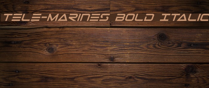 Tele-Marines Bold Italic Font examples