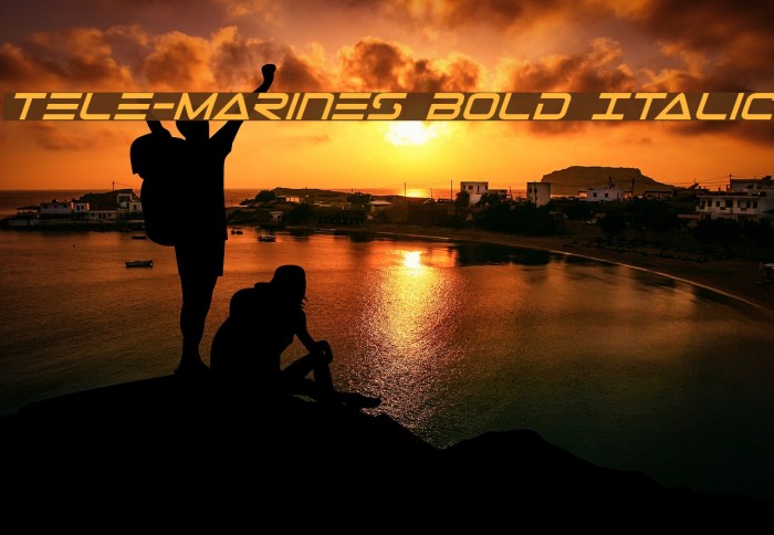 Tele-Marines Bold Italic Font examples