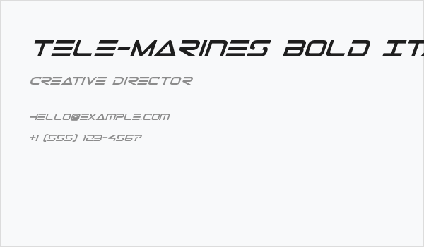 Tele-Marines Bold Italic Business Card
