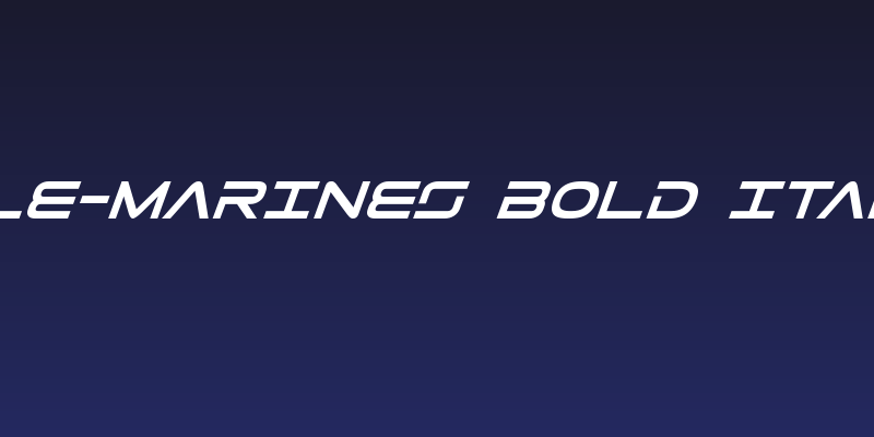 Tele-Marines Bold Italic Social Header