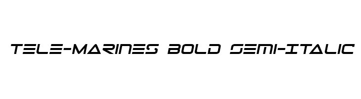 Tele-Marines Bold Semi-Italic Font