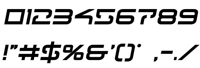 Tele-Marines Bold Semi-Italic Font OTHER CHARS