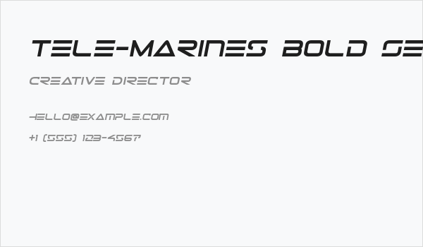 Tele-Marines Bold Semi-Italic Business Card
