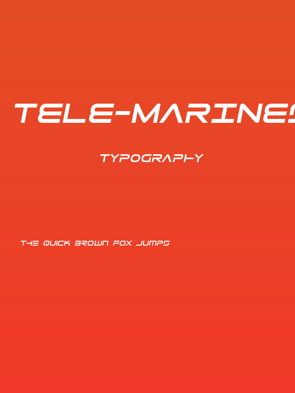 Tele-Marines Bold Semi-Italic Poster