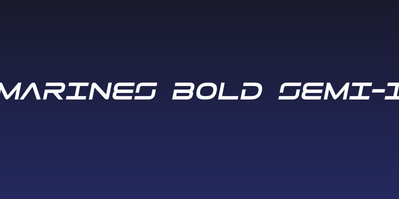 Tele-Marines Bold Semi-Italic Social Header