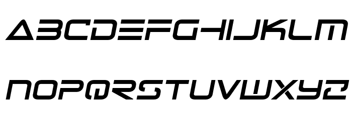 Tele-Marines Bold Semi-Italic Font LOWERCASE