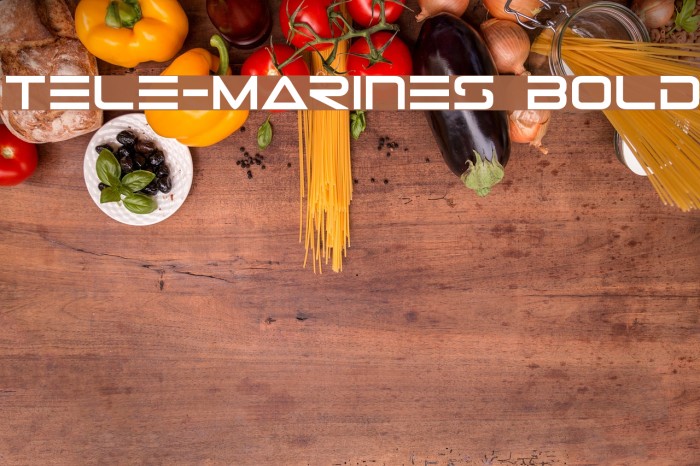 Tele-Marines Bold Font examples