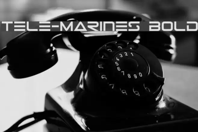 Tele-Marines Bold Шрифта examples