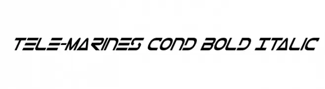 Tele-Marines Cond Bold Italic  Frei Schriftart Herunterladen