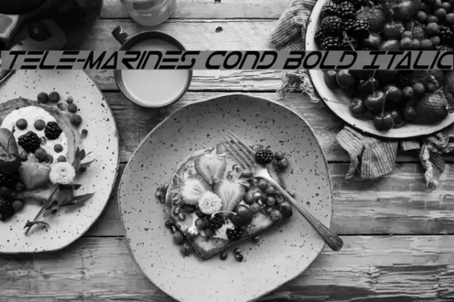 Tele-Marines Cond Bold Italic Font examples