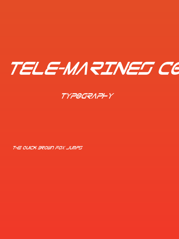 Tele-Marines Cond Bold Italic Poster