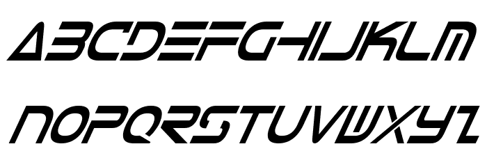 Tele-Marines Cond Bold Italic Font LOWERCASE