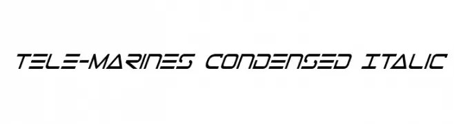 Tele-Marines Condensed Italic  Frei Schriftart Herunterladen