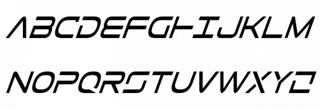 Tele-Marines Condensed Italic Font Litere mari