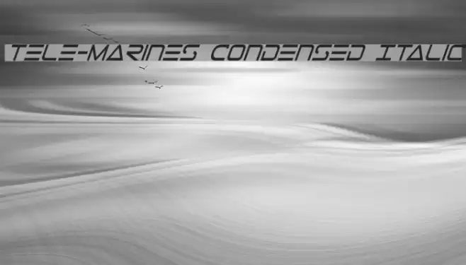 Tele-Marines Condensed Italic Font examples
