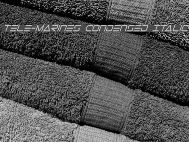 Tele-Marines Condensed Italic Font examples