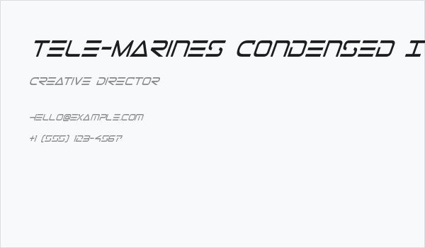 Tele-Marines Condensed Italic Business Card