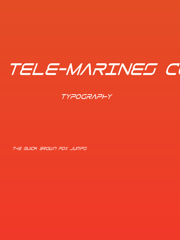 Tele-Marines Condensed Italic Poster