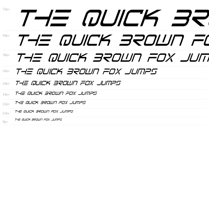 Tele-Marines Condensed Italic Waterfall