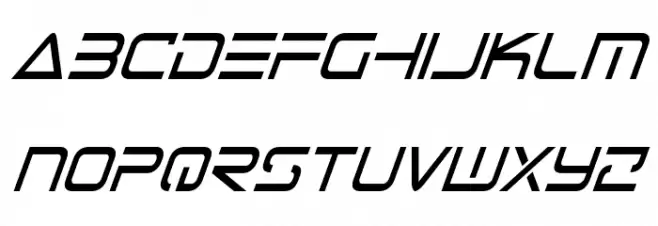 Tele-Marines Condensed Italic Font LOWERCASE