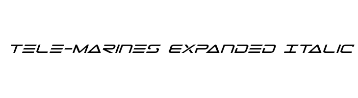 Tele-Marines Expanded Italic  Free Fonts Download