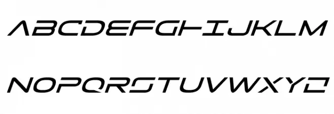 Tele-Marines Expanded Italic 字体 大写