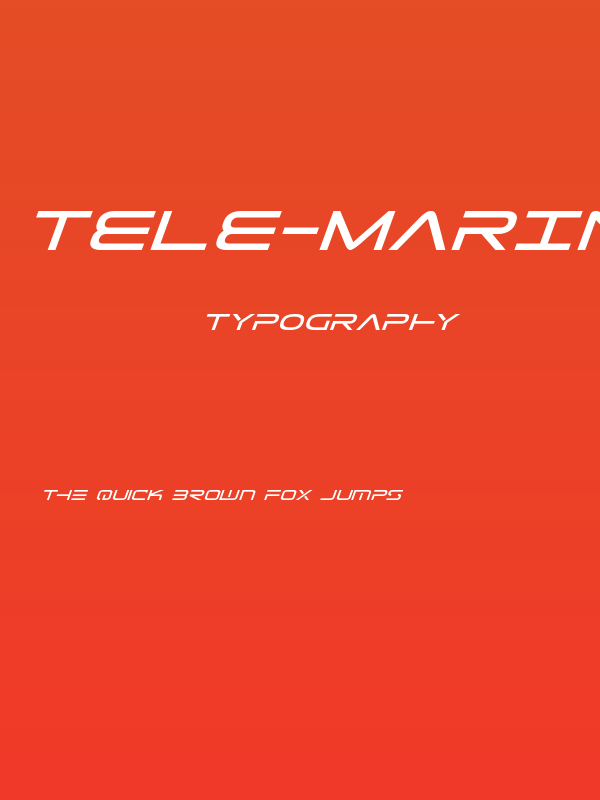 Tele-Marines Expanded Italic Poster