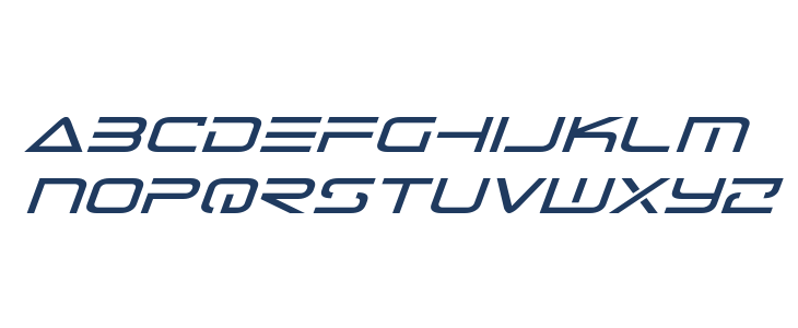 Tele-Marines Expanded Italic Lowercase