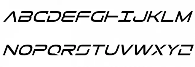 Tele-Marines Italic फ़ॉन्ट अपरकेस