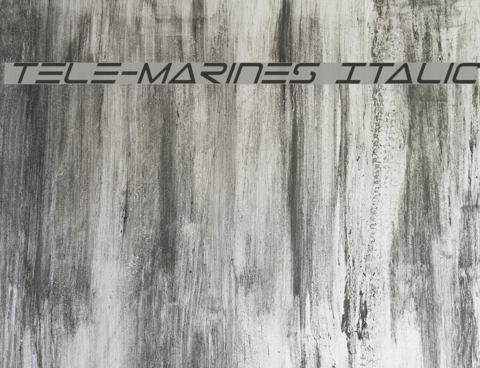 Tele-Marines Italic Шрифта examples
