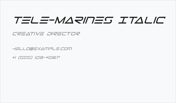 Tele-Marines Italic Business Card