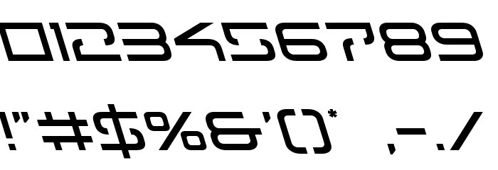 Tele-Marines Leftalic Font OTHER CHARS