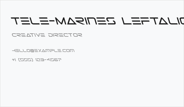 Tele-Marines Leftalic Business Card