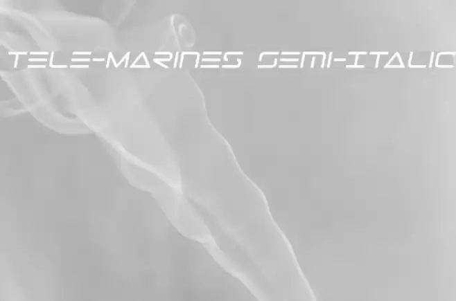 Tele-Marines Semi-Italic Font examples