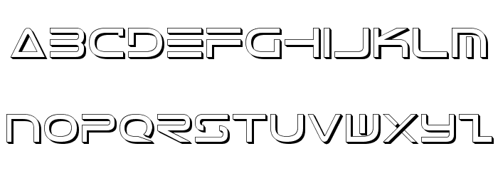 Tele-Marines Shadow Font LOWERCASE