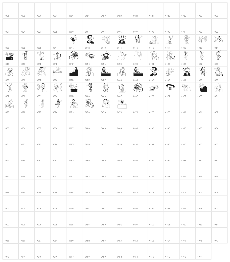 TeleCom Character Map