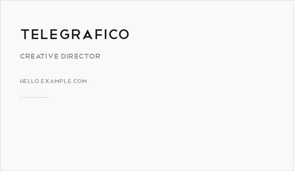 Telegrafico Business Card