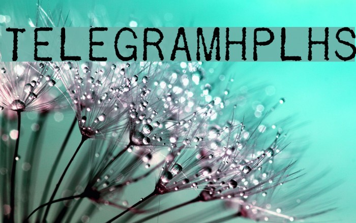 TelegramHPLHS Font examples