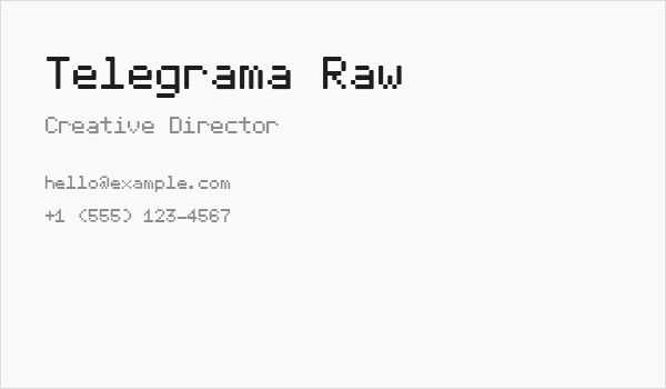 Telegrama Raw Business Card