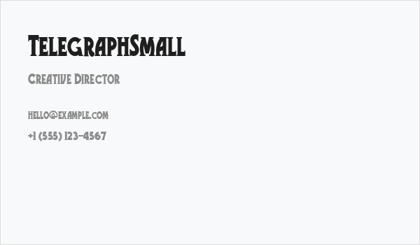 TelegraphSmall Business Card