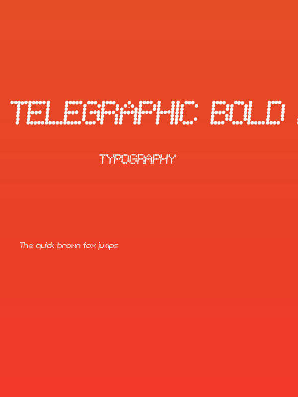 Telegraphic Bold Italic Poster