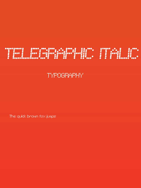 Telegraphic Italic Poster