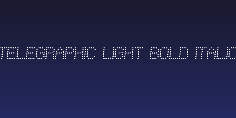 Telegraphic Light Bold Italic Social Header