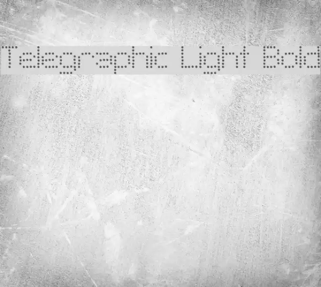 Telegraphic Light Bold フォント examples