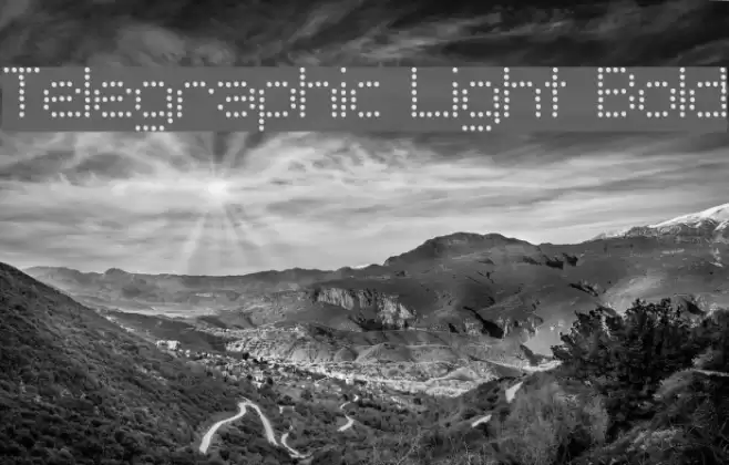 Telegraphic Light Bold フォント examples
