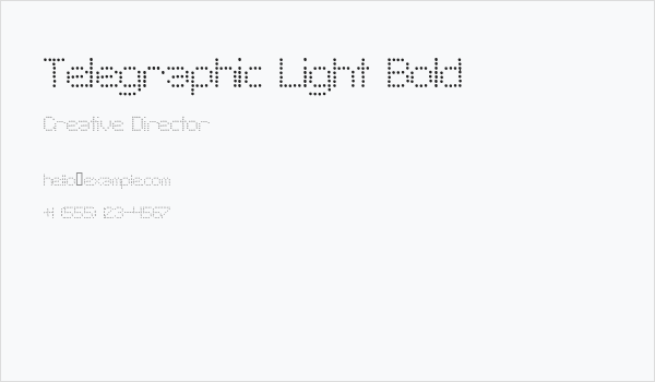 Telegraphic Light Bold Business Card