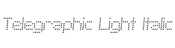 Telegraphic Light Italic Font
