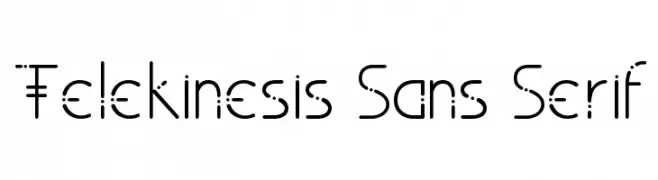 Telekinesis Sans Serif  Скачать бесплатные шрифты
