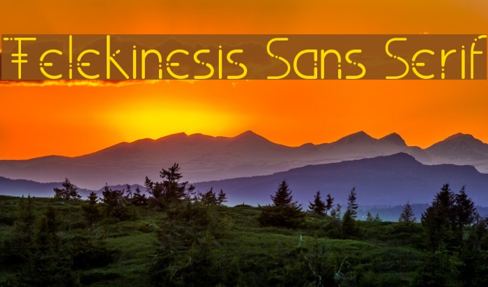 Telekinesis Sans Serif Font examples